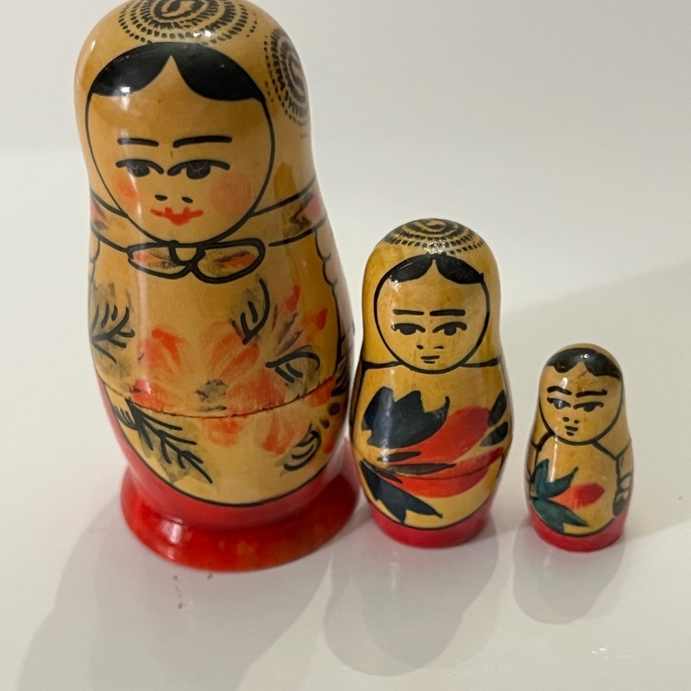 Hand-Painted Nesting Dolls, Matryoshka, Wooden Dolls